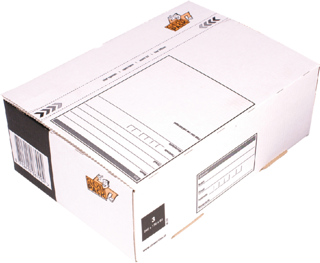 Postpakketbox 3 CleverPack 240x170x80mm wit pak à 25 stuks