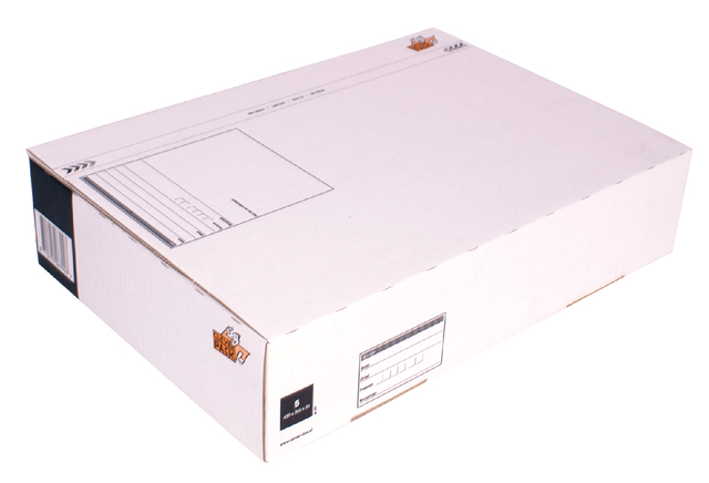 Postpakketbox 5 CleverPack 430x300x90mm wit pak à 25 stuks