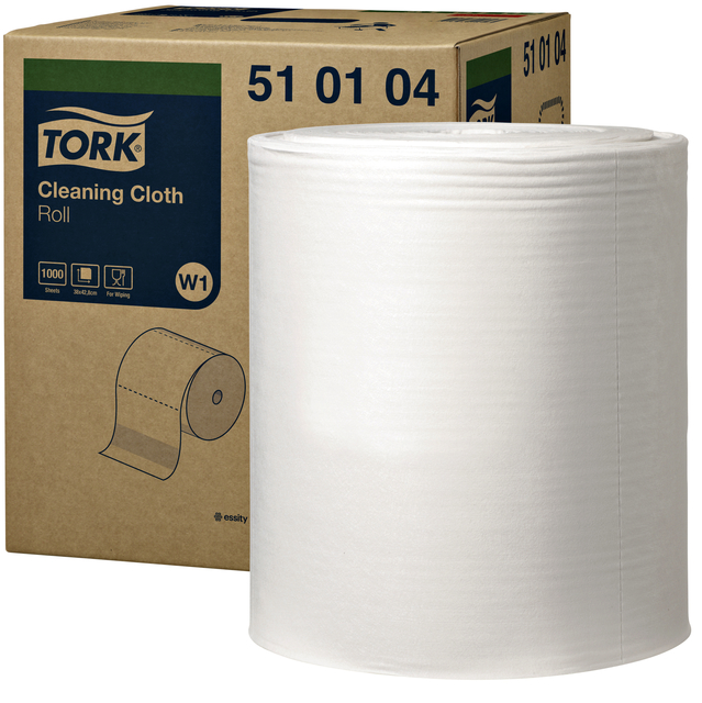 Chiffon de nettoyage Tork W1 Premium 510104 1 épaisseur 380m blanc