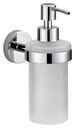 Distributeur pompe savon tesa® Smooz métal chromé brillant autocollant