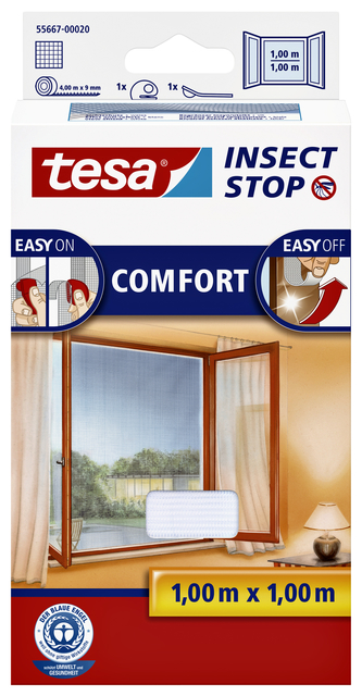 Insectenhor tesa® Insect Stop COMFORT raam 1x1m wit