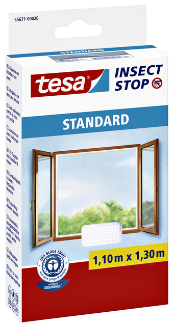 Insectenhor tesa® Insect Stop STANDARD raam 1,10x1,30m wit