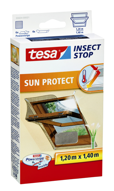 Insectenhor tesa® Insect Stop Klittenband voor dakramen 1,2x1,4m antraciet