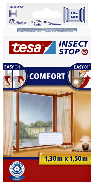 Insectenhor tesa® Insect Stop COMFORT raam 1,3x1,5m wit