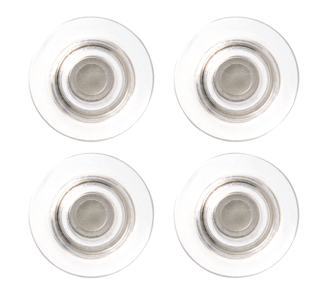 Aimant tableau en verre Nobo ultra puissant 32mm transparent 4 pièces