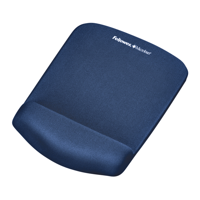 Tapis souris avec repose-poignet Fellowes Plush Touch bleu