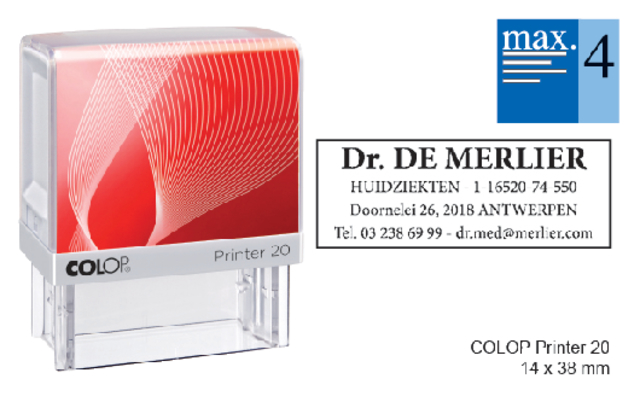 Cachet à Formules Colop Printer 20 personnalisable rouge