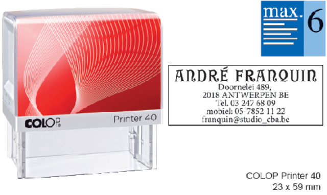 Cachet à Formules Colop Printer 40 personnalisable rouge