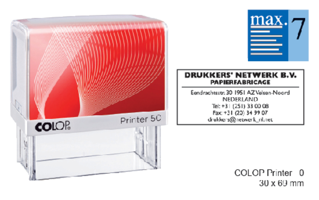 Tekststempel Colop Printer 50 personaliseerbaar 7regels 69x30mm