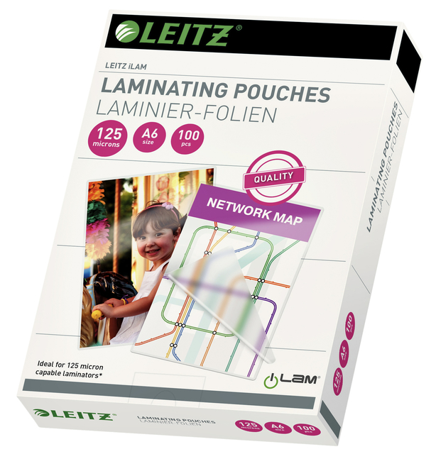 Pochette de plastification Leitz iLAM A6 2x125 micron EVA 100 pièces