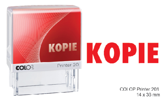 Woordstempel Colop Printer 20 kopie rood