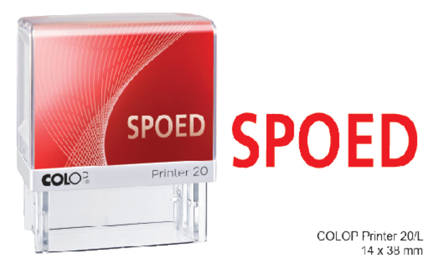 Cachet à Formules Colop Printer 20/L 'Spoed' rouge