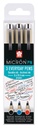 Fineliner Sakura pigma micron 0.4mm blister à 3 stuks assorti