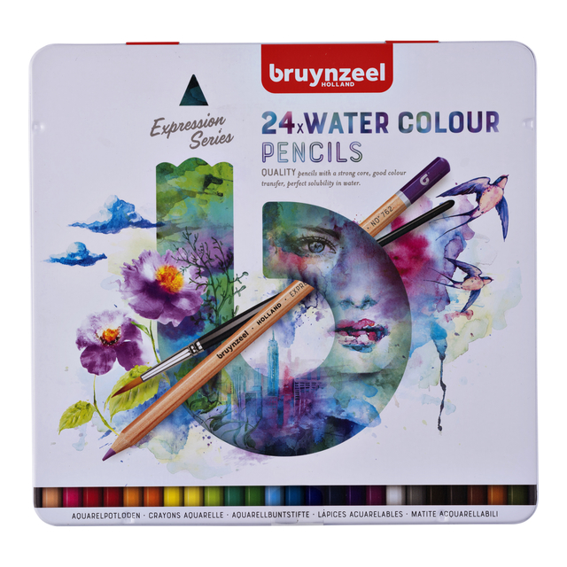 Aquarelpotlood Bruynzeel Expression set á 24 stuks assorti