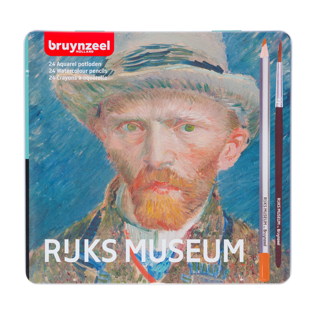 Kleurpotloden Bruynzeel Rijksmuseum Van Gogh aquarel ass blik à 24st