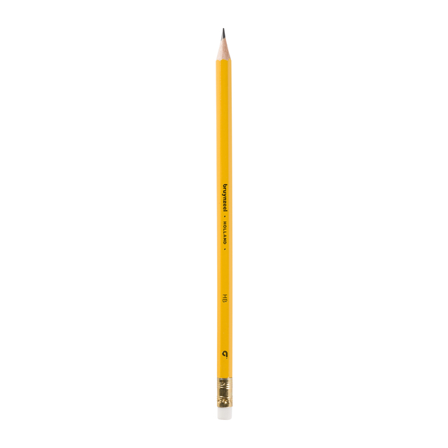 Crayon graphite Bruynzeel HB avec embout gomme gris