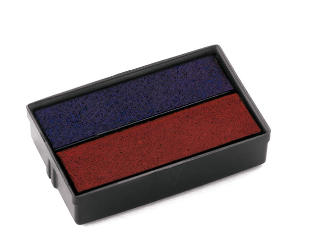 Stempelkussen Colop E/10/2 blauw en rood
