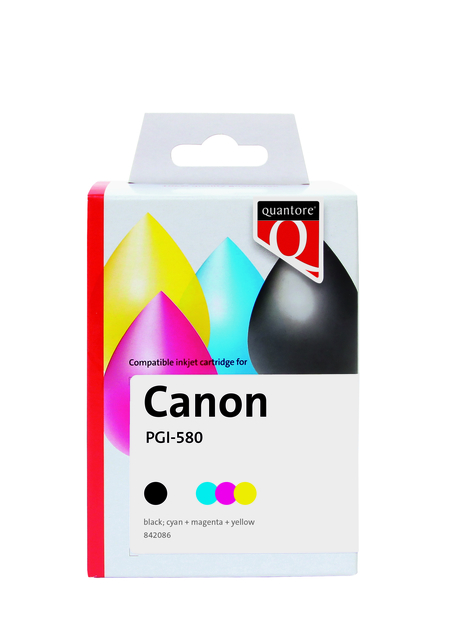 Cartouche d''encre Quantore alternative pour Canon CLI-580XXL CLI-581XXL 2x noir+3 couleurs