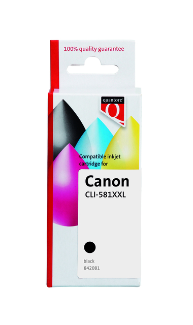 Inktcartridge Quantore alternatief tbv Canon CLI-581XXL pigment zwart