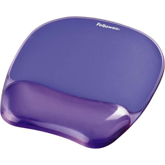 Tapis souris avec repose-poignets Fellowes Crystals gel transparent violet