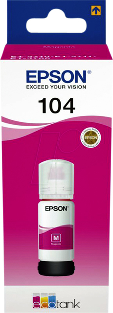 Recharge d''encre Epson 104 T00P340 rouge