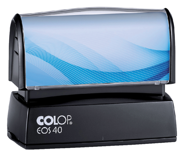 Tampon encreur Colop EOS 40 personnalisable avec plaque noir