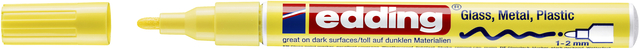 Paintmarker edding 751 op oliebasis 1-2mm pastel geel