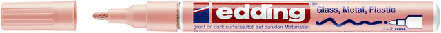 Paintmarker edding 751 op oliebasis 1-2mm pastel roze