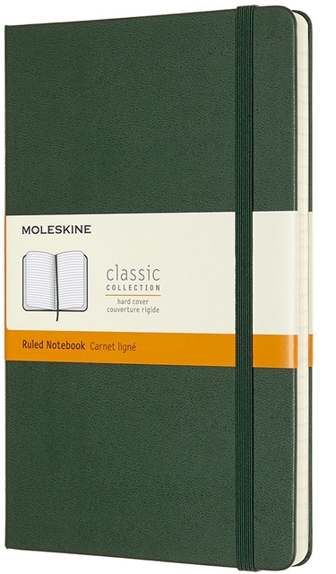 Notitieboek Moleskine large 130x210mm lijn hard cover myrtle green