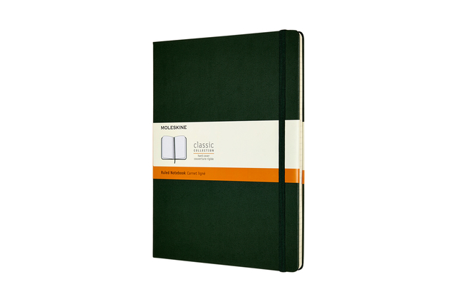 Carnet de notes Moleskine XL 190x250mm ligné vert myrte