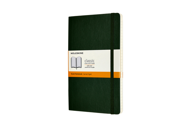 Notitieboek Moleskine large 130x210mm lijn soft cover myrtle green