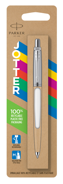 Stylo bille Parker Jotter Original White CT Medium blister