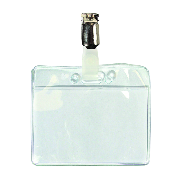 Badge Quantore avec clip 60x90mm