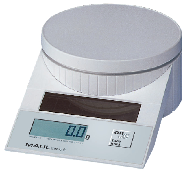 Pèse-lettres Maultronic Solar jusqu'à 5000g blanc