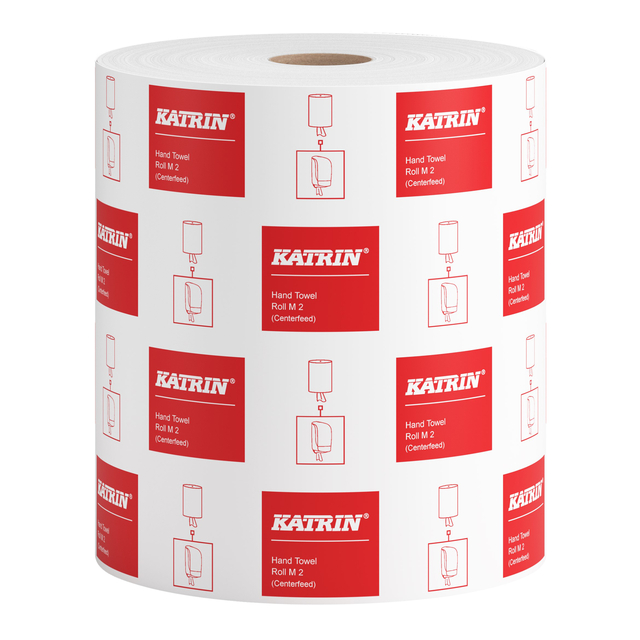 Essuie-mains Katrin 481911 Medium 2 épaisseurs 500 feuilles blanc