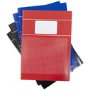 Schrift  SOHO Basic A4 ruit 5x5mm 80 pagina's 60gr assorti 5 stuks