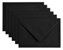 Enveloppe Papicolor C6 114x162mm noir corbeau paquet 6 pièces