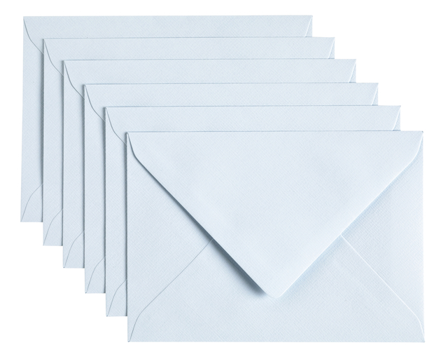 Envelop Papicolor C6 114x162mm babyblauw pak à 6 stuks