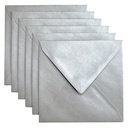 Enveloppe Papicolor 140x140mm argent métallisé paquet 6 pièces