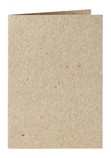 Carte de correspondance Papicolor double 105x148mm kraft gris 6 pièces