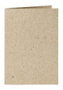 Carte de correspondance Papicolor double 105x148mm kraft gris 6 pièces
