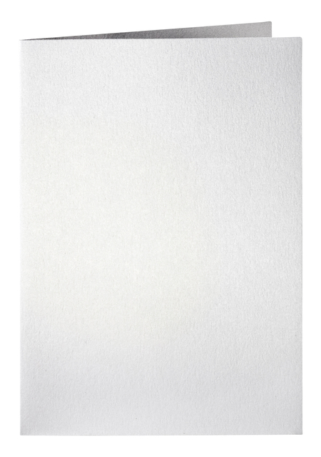 Carte de correspondance Papicolor double 105x148mm blanc perle métallisé 6 pièces