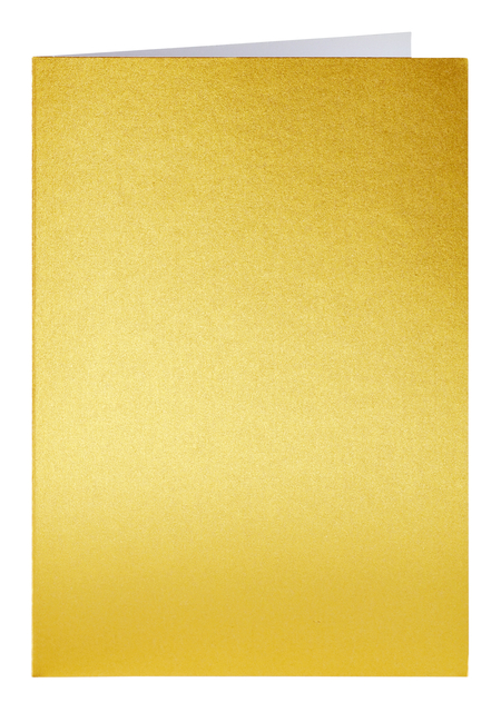 Carte de correspondance Papicolor double 105x148mm or métallissé 6 pièces