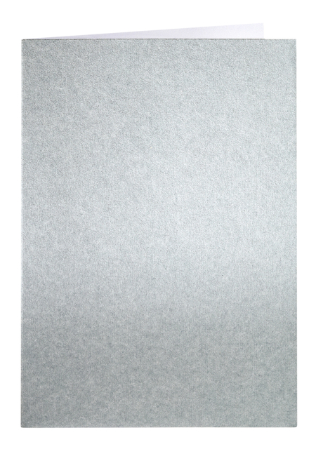 Carte de correspondance Papicolor double 105x148mm argent métallisé 6 pièces