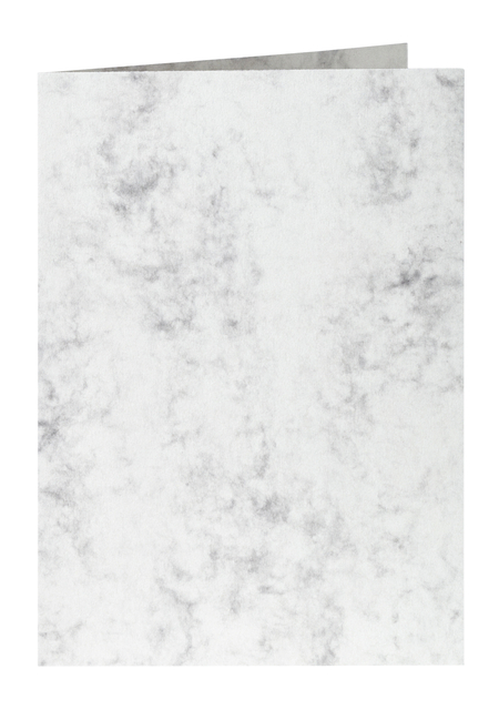 Carte de correspondance Papicolor double 105x148mm gris marbré 6 pièces