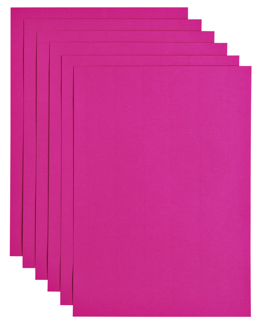 Papier copieur Papicolor A4 200g rose vif 6 feuilles