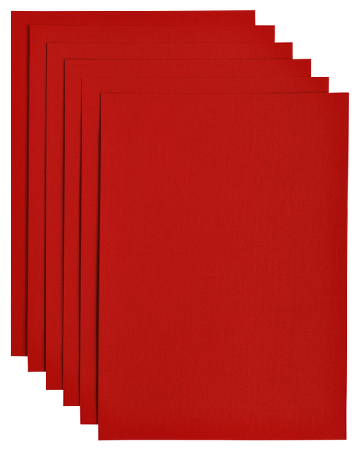 Papier copieur Papicolor A4 200g rouge 6 feuilles