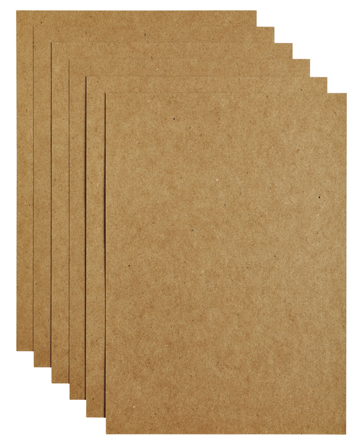 Papier copieur Papicolor A4 220g kraft brun 6 feuilles