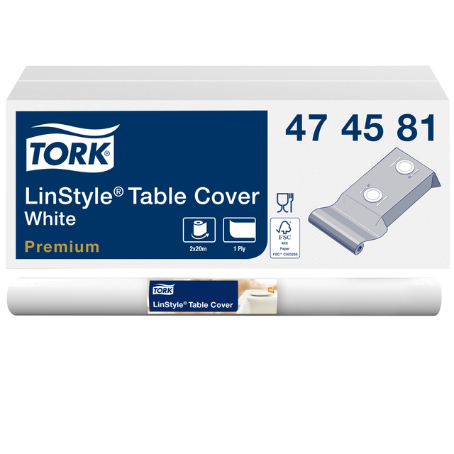 Nappe Tork LinStyle Premium 474581 120cmx20m blanc