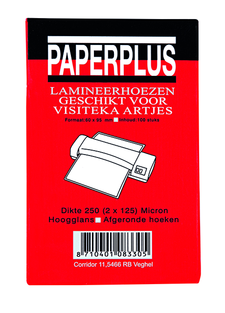 Lamineerhoes Paperplus 60x95mm 2x80 micron